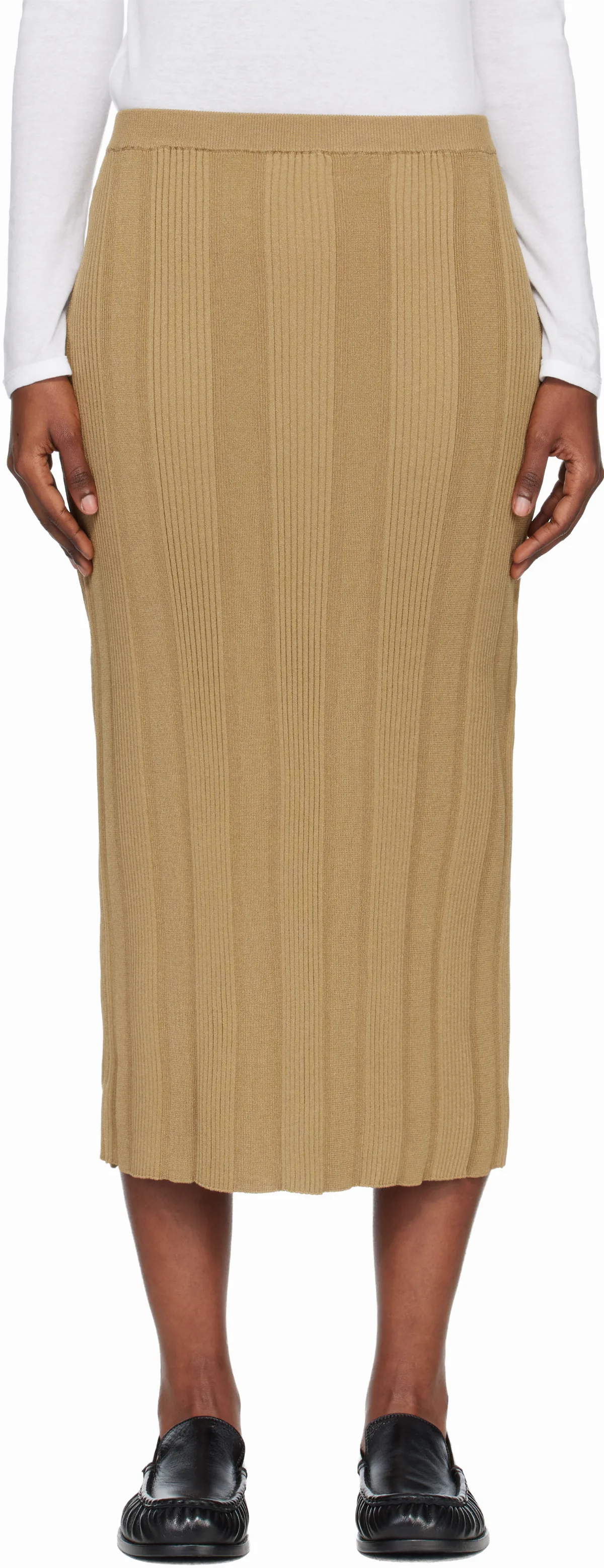 Khaki Ryanne Midi Skirt