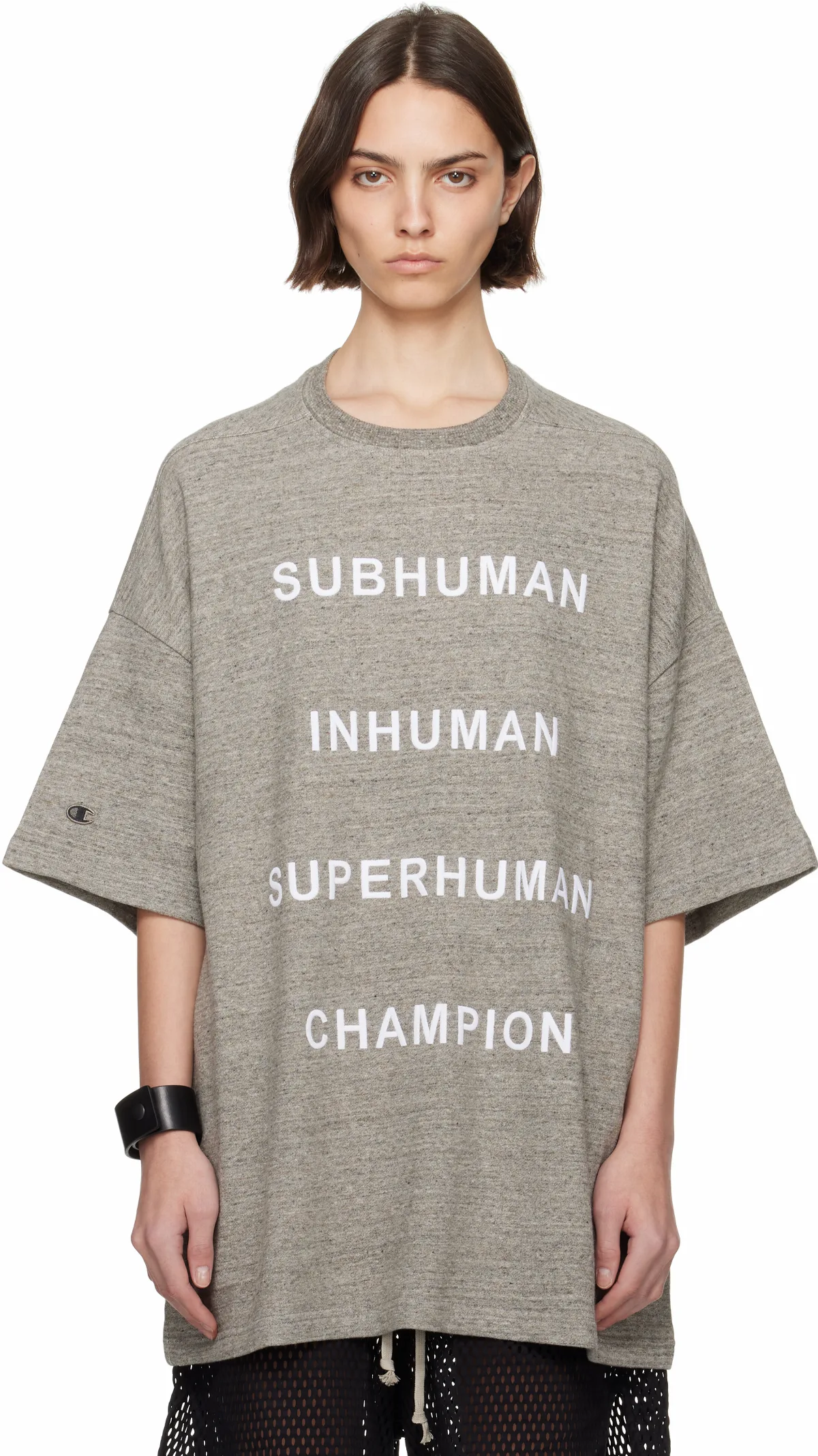 Gray Champion Edition Tommy T-shirt by Rick Owens