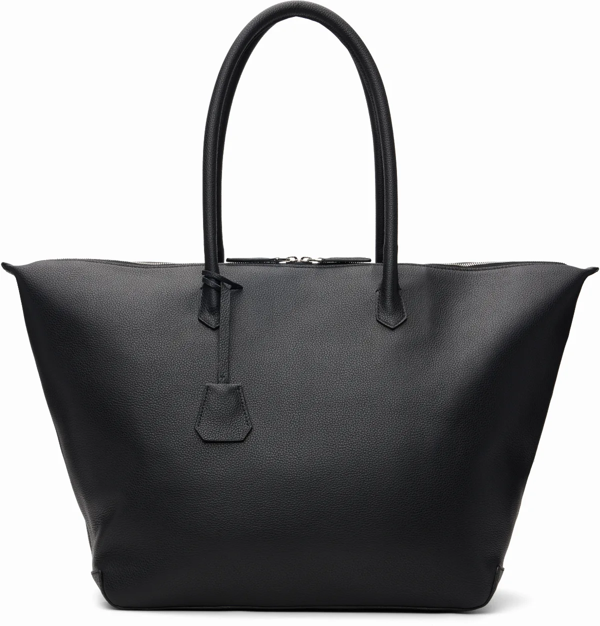 Black Grain Leather Large Weekender Bag by TONYWACK