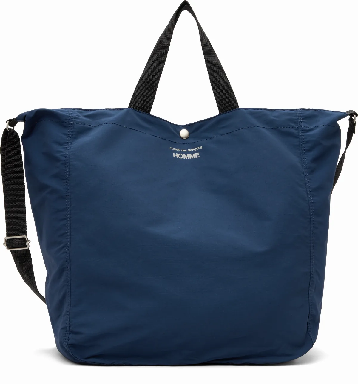 Navy Cotton Nylon Grosgrain Tote by Comme des Garçons Homme