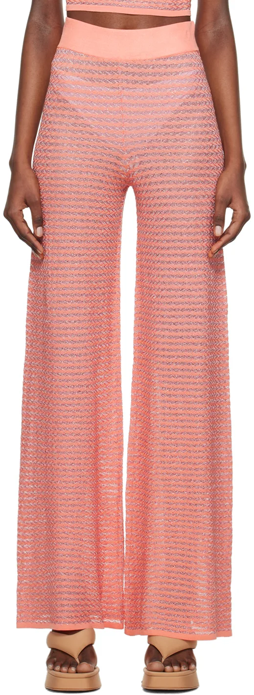 Orange Striped Lounge Pants