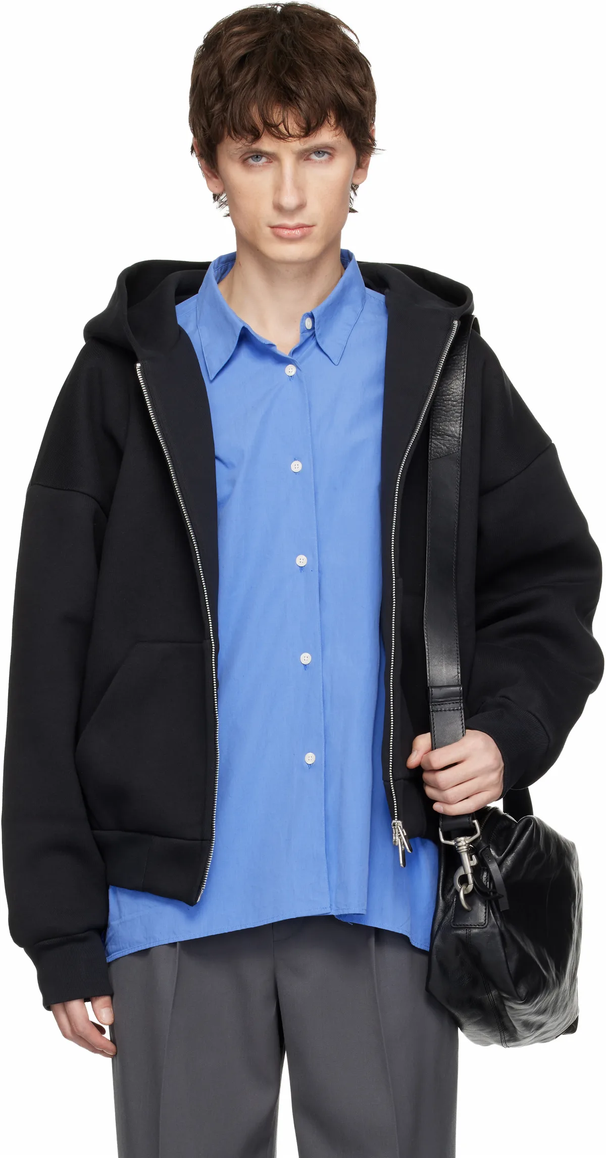 Black V2 Zipped Hoodie