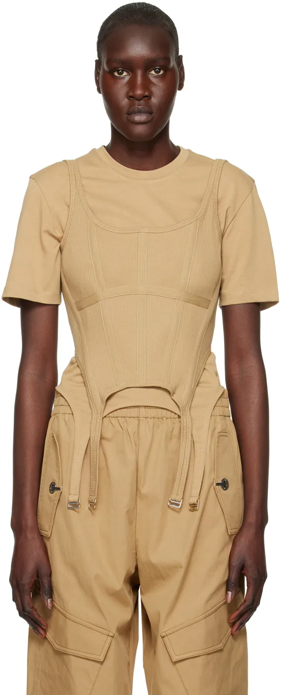 Khaki Combat Corset Tank Top