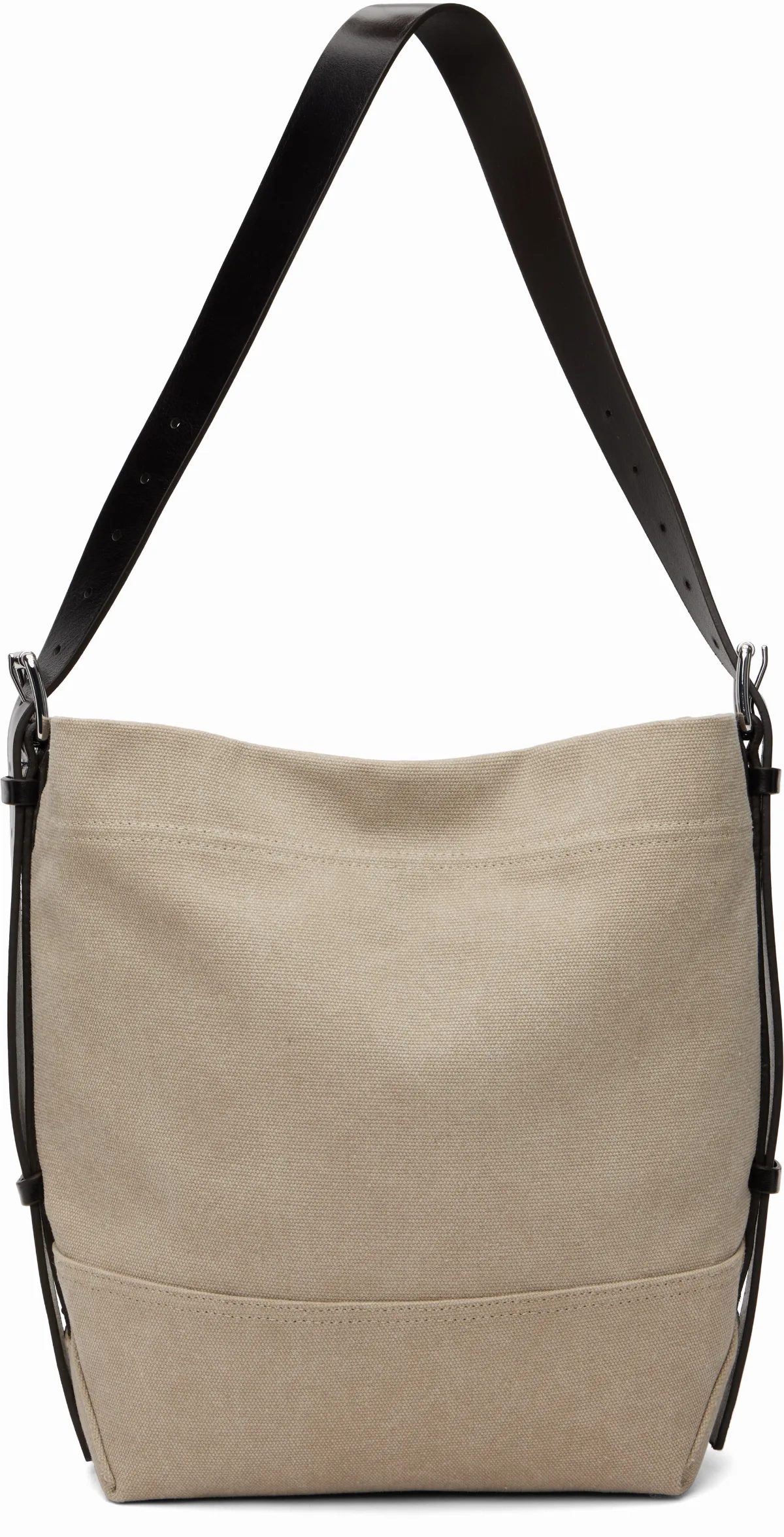 Beige Small Belted Tote