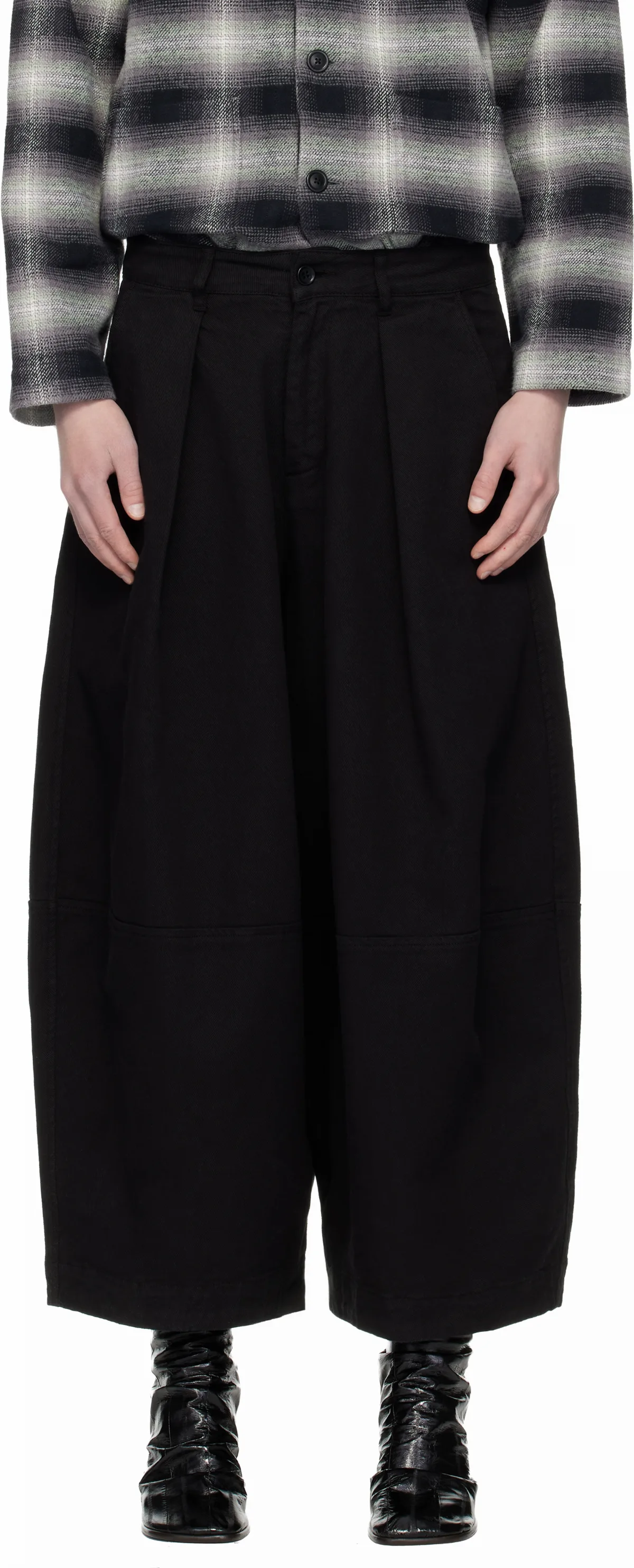 Black Organic Cotton Deadbeat Trousers