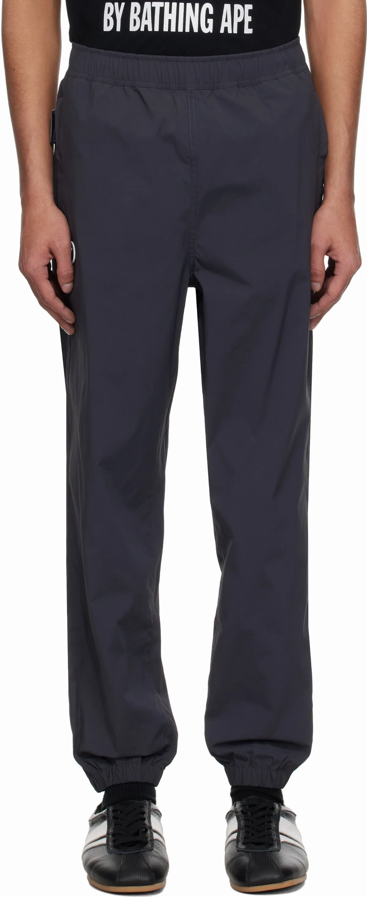 Gray'AAPE Now' Woven Sweatpants by AAPE by A Bathing Ape