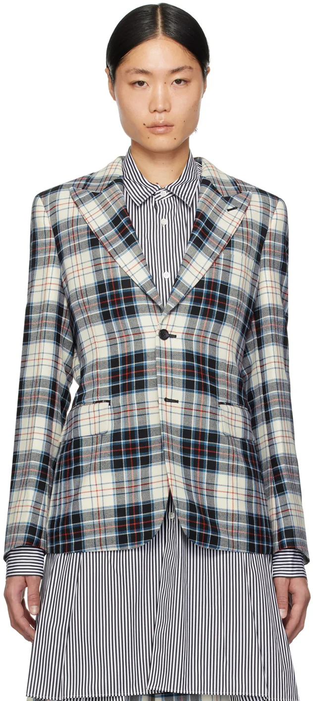 Multicolor Padded Appliqué Blazer