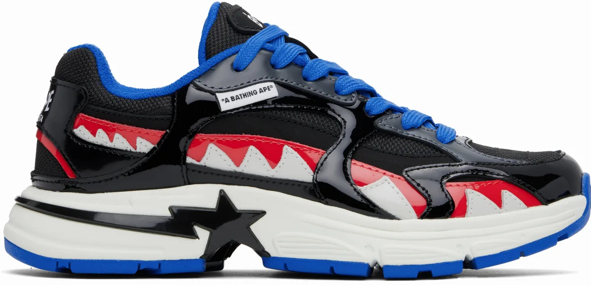 Black & Blue'BAPE' Shark STA #3 Sneakers by BAPE