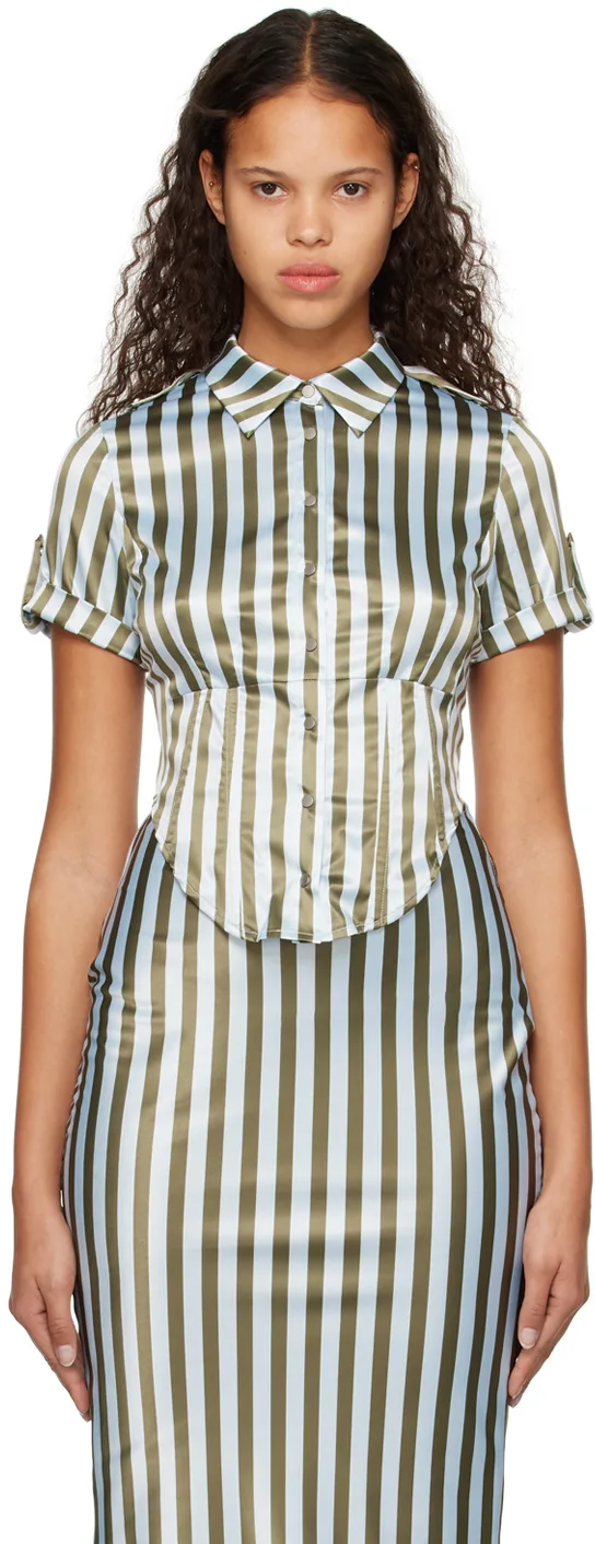 SSENSE Work Capsule - Green & Blue Max Shirt