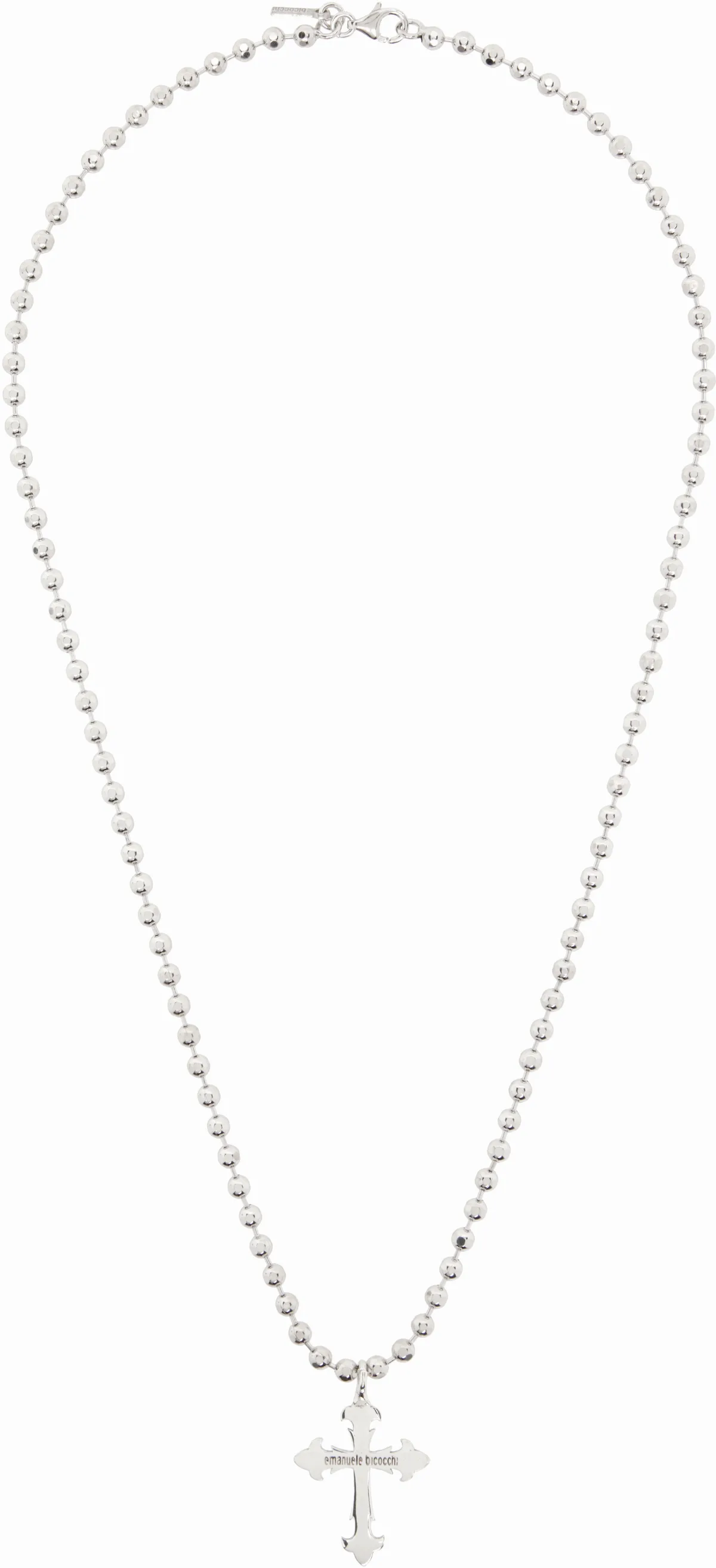 Fleury Cross Beaded Chain Necklace by Emanuele Bicocchi