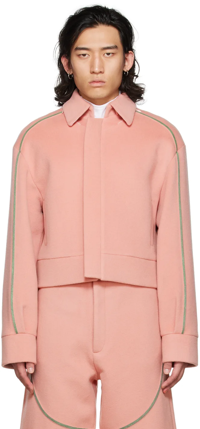 SSENSE Exclusive Pink Concealed Zip Jacket