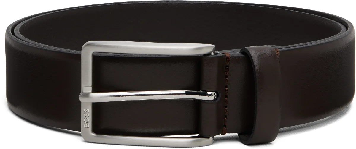Brown Pin-Buckle Leather Belt