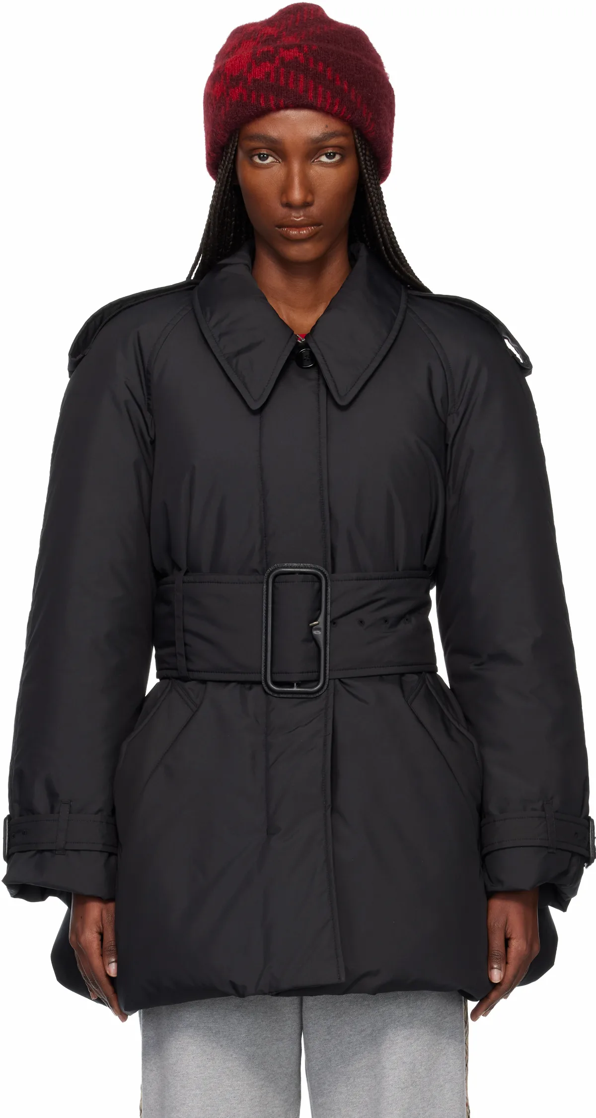 Black Belted Berryhill Padded Car Down Coat