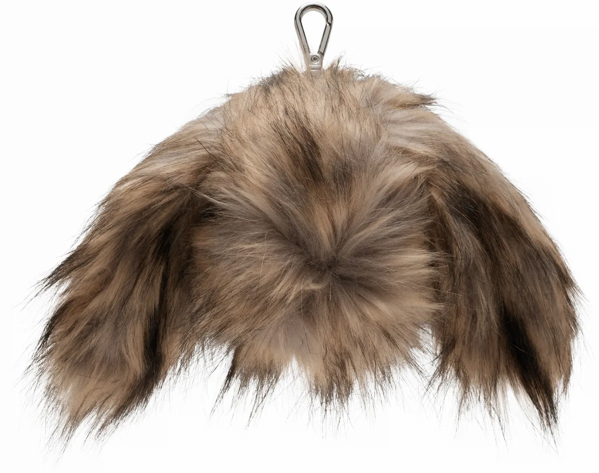 Beige Faux Fur Hare Coin Purse Bag Charm by Simone Rocha
