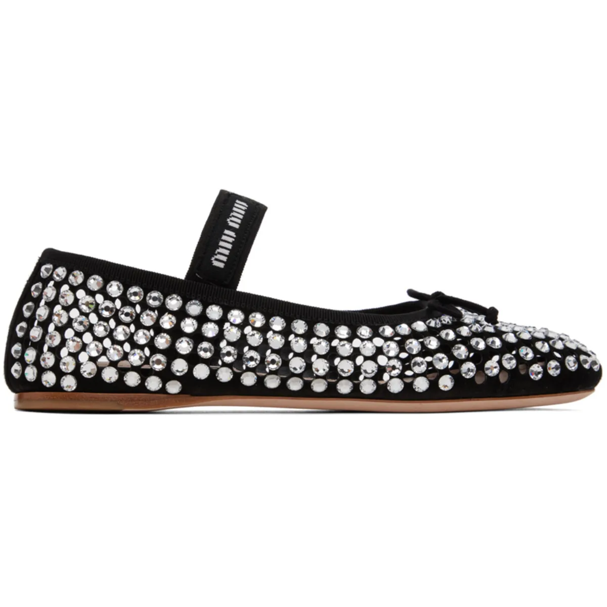 Crystal-Cut Ballerina Flats