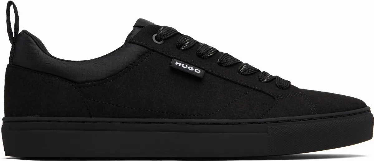 Black Logo Patch Sneakers
