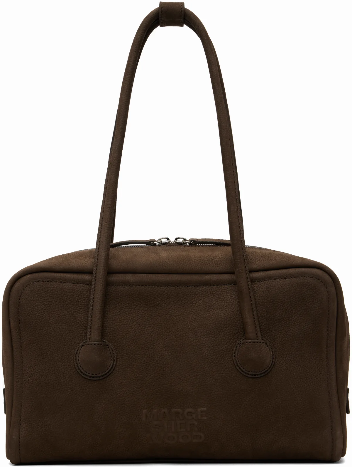 Brown Soft Boston Bag by MARGESHERWOOD