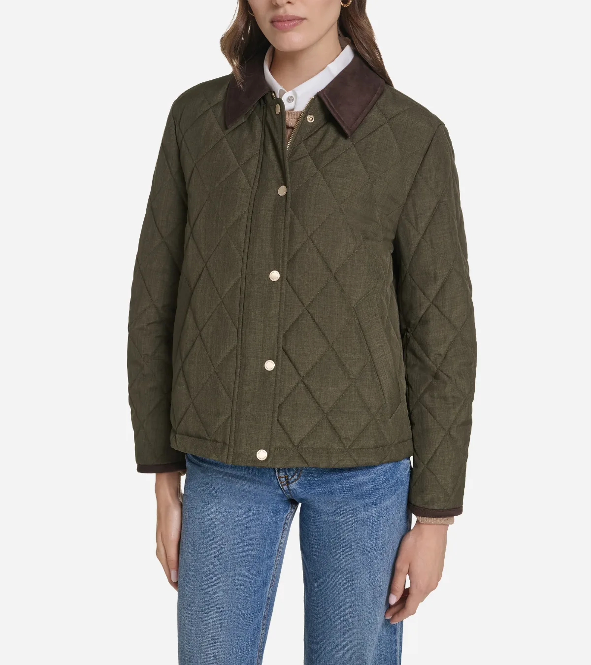 Cross-Hatch Quilt Cropped Jacket by Cole Haan
