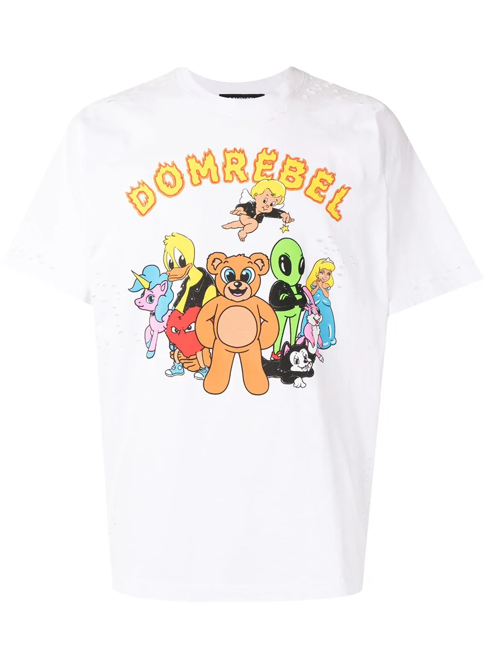 Humper Peace-Print Cotton T-Shirt by DOMREBEL