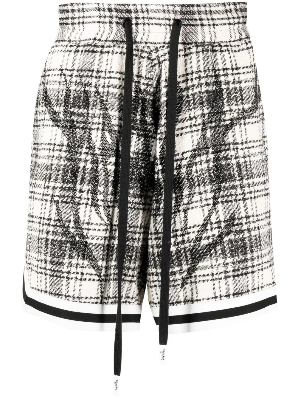 Plaid-Pattern Tweed Shorts