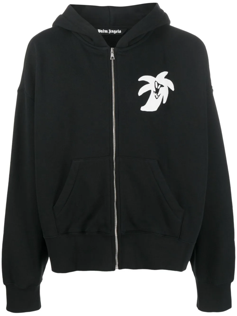 Logo-Print Zip-Up Hoodie by Palm Angels