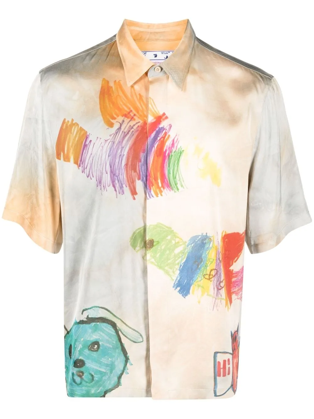 Cartoon-Print Short-Sleeved Shirt by Off-White