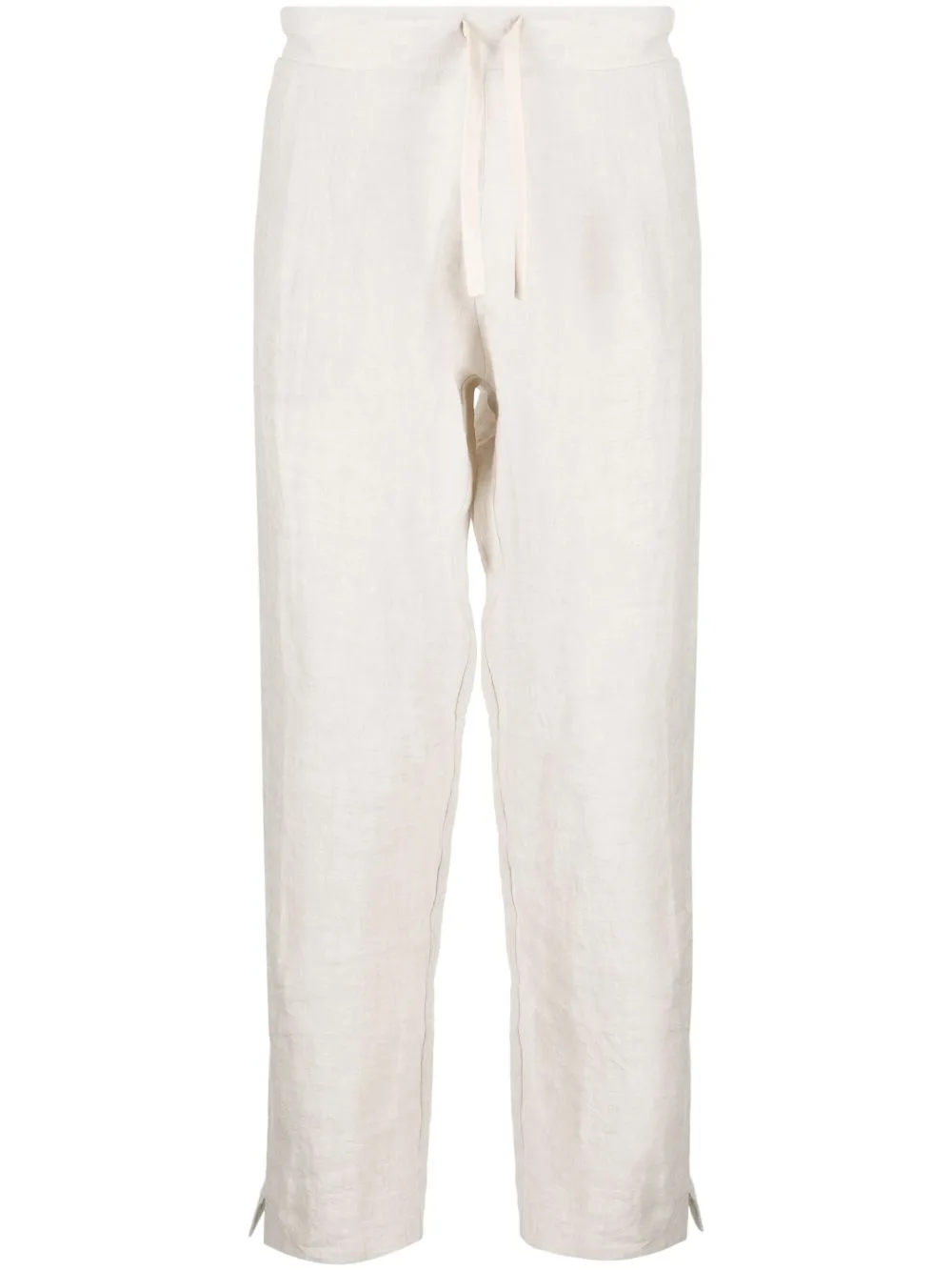 Drawstring Linen Tapered Trousers by Marané