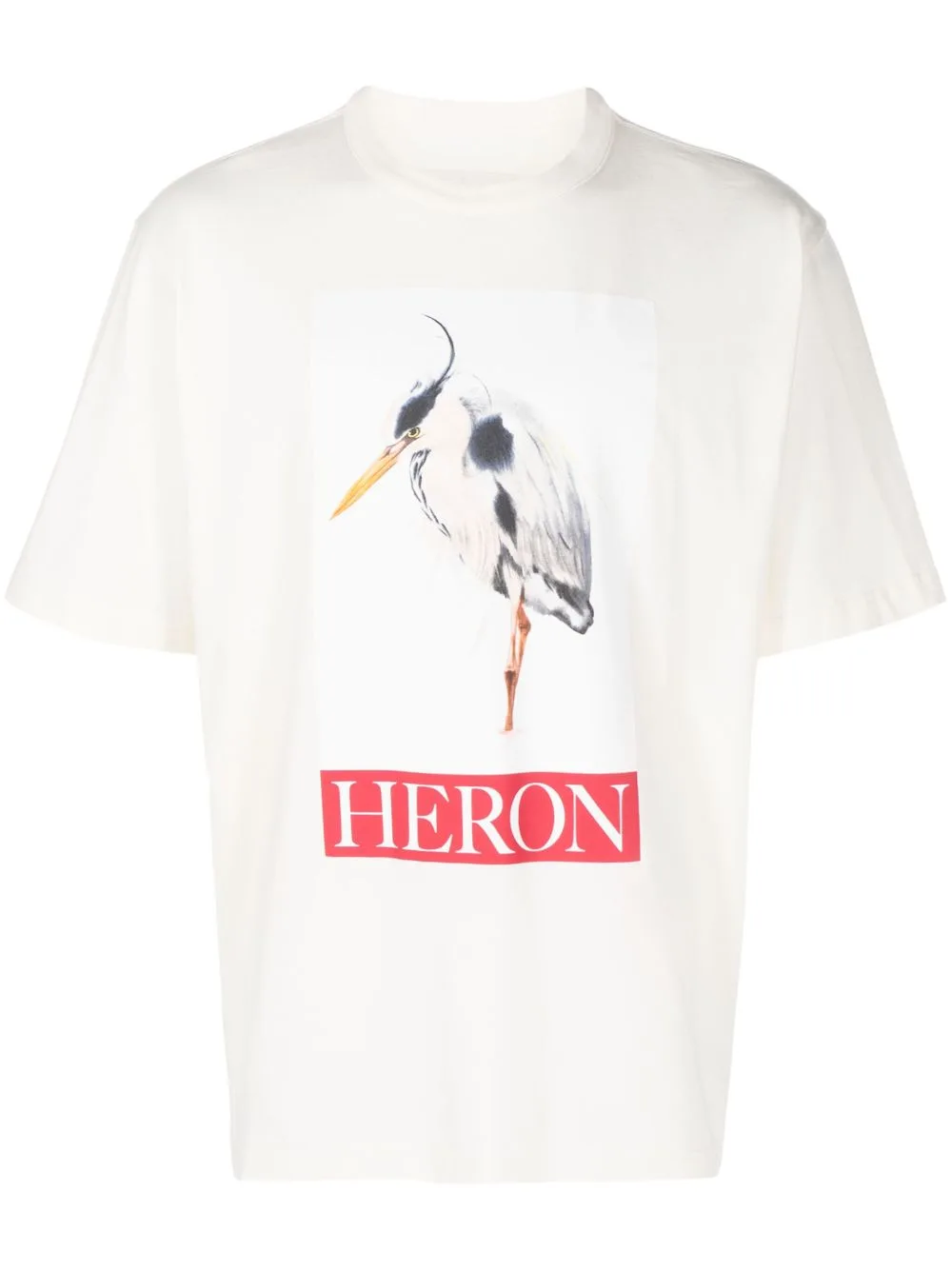 Heron Bird Painted Cotton T-Shirt by Heron Preston