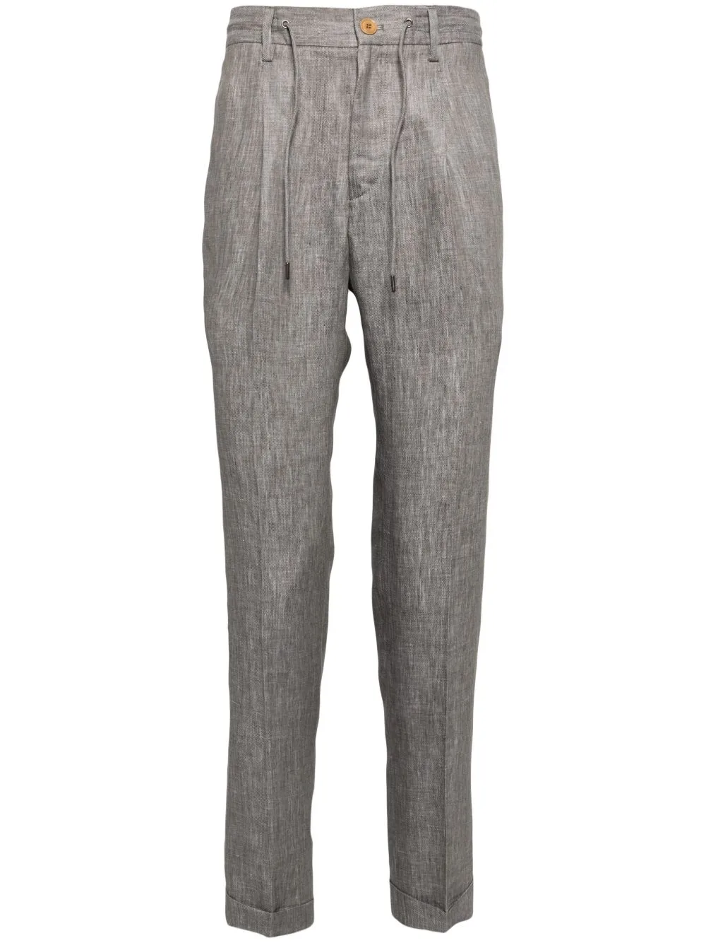 Slim-Cut Linen Chino Trousers by Luciano Barbera