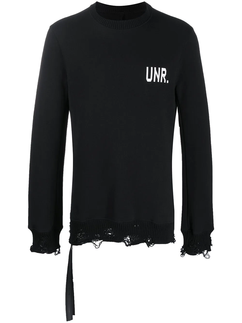 Logo-Print Distressed Sweatshirt by UNRAVEL PROJECT