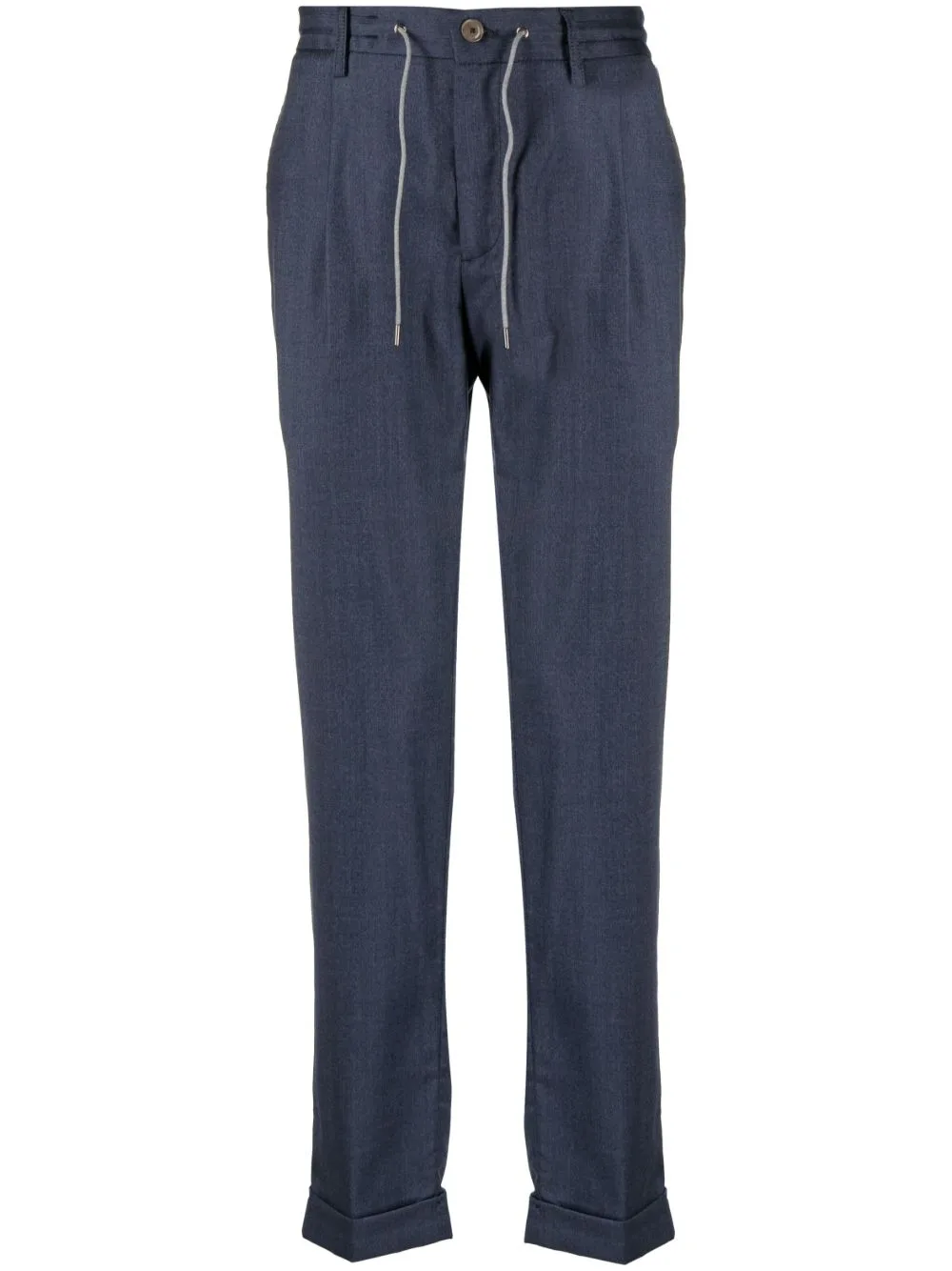 Drawstring-Waist Straight-Leg Trousers by Luciano Barbera