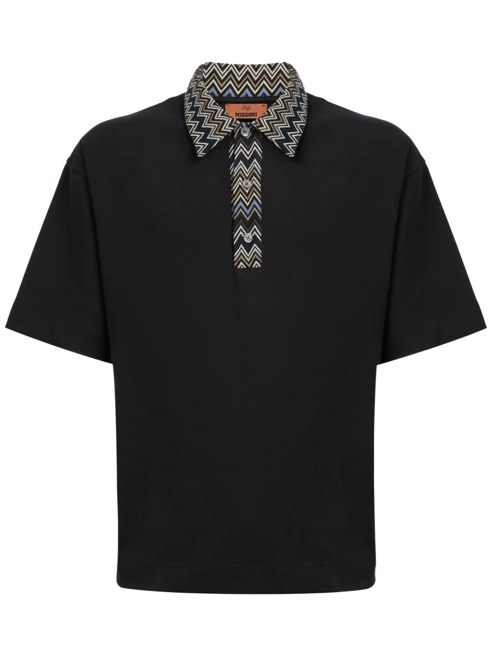 Chevron Knit-Insert Cotton Polo Shirt by Missoni