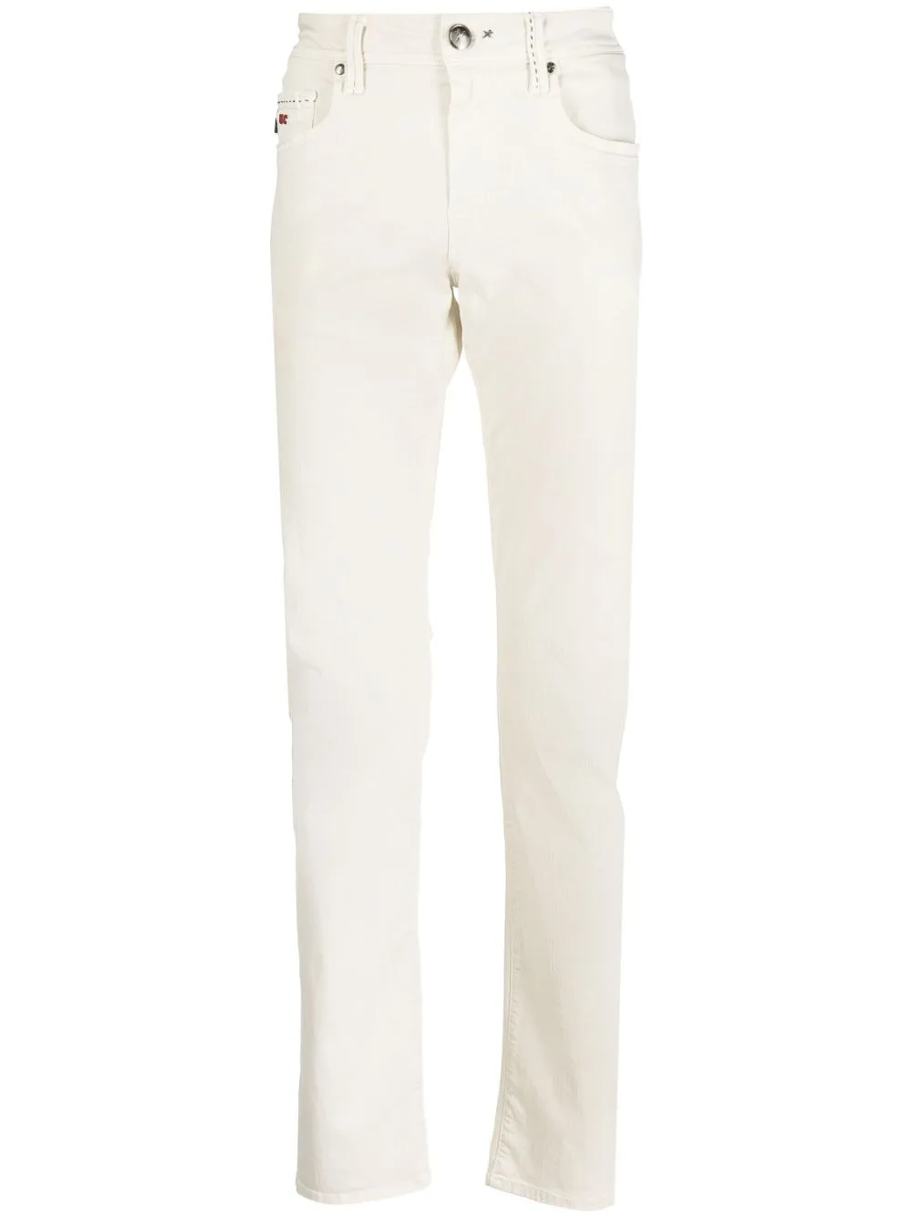 Embroidered-Logo Slim-Fit Jeans by Sartoria Tramarossa