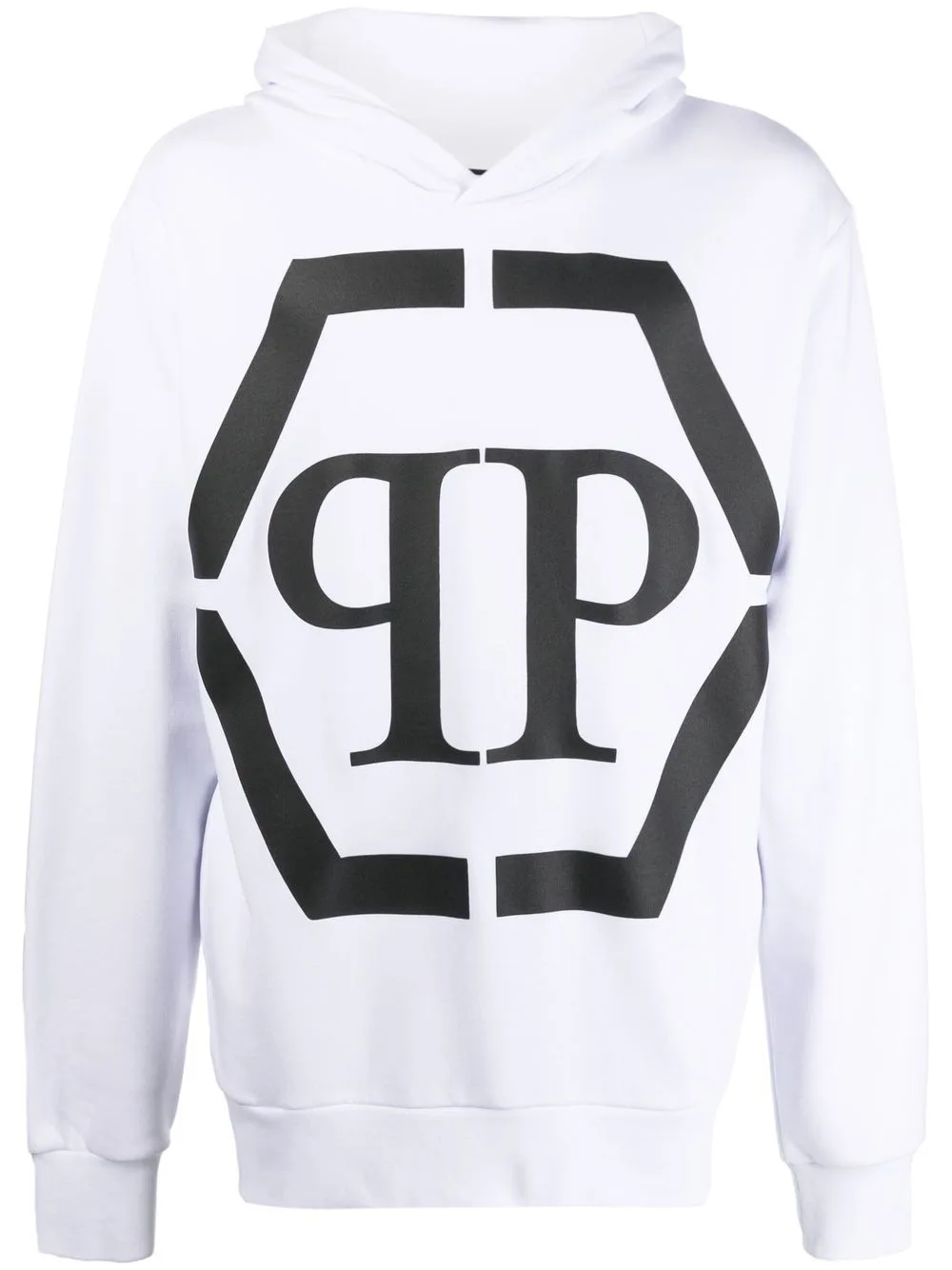 Logo-Print Long-Sleeve Hoodie by Philipp Plein