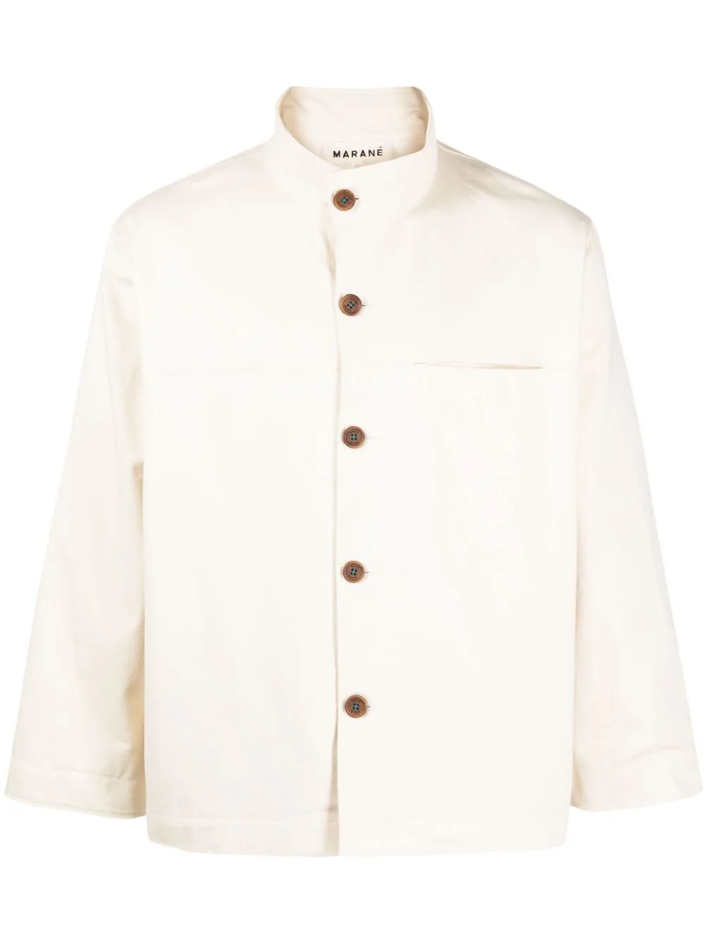 Funnel-Neck Shirt Jacket by Marané