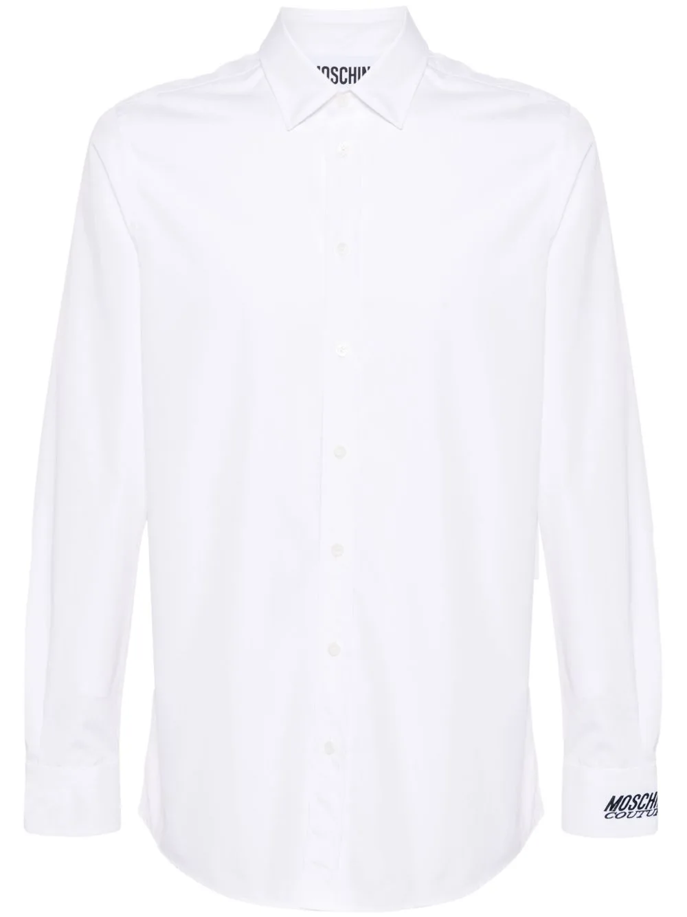 Logo-Embroidered Cotton Shirt by Moschino