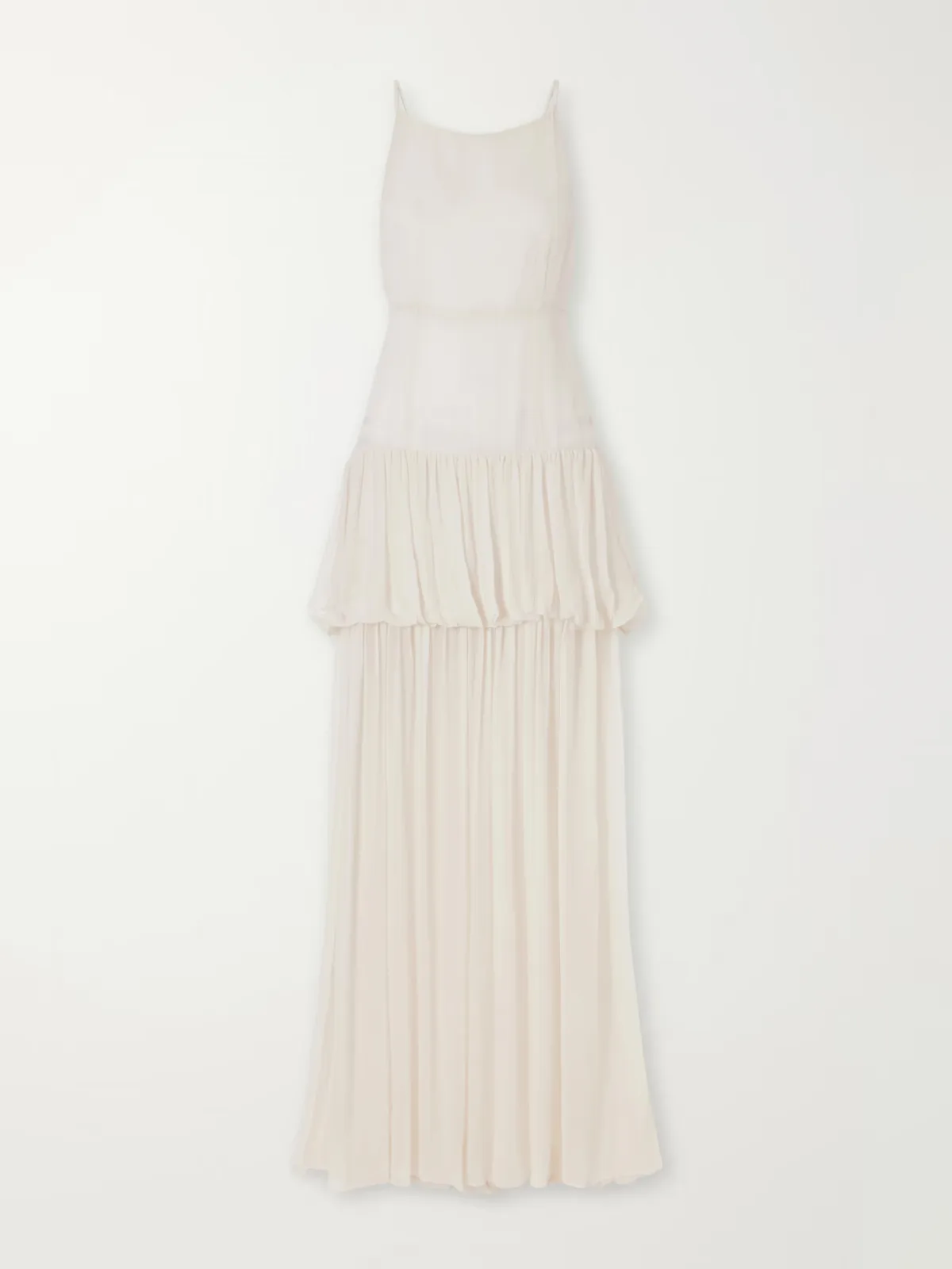 Nina Tiered Silk-Chiffon Maxi Dress by LIBEROWE