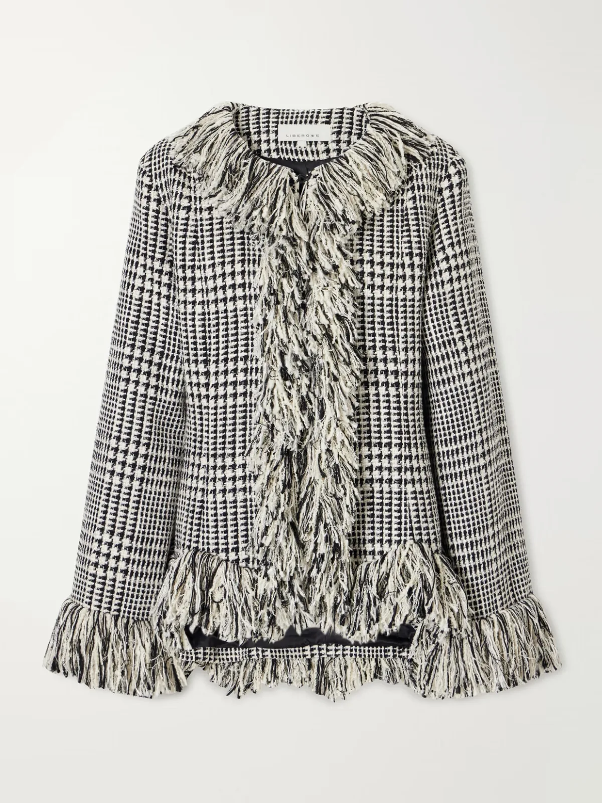 Banker Fringed Cotton-Blend Tweed Jacket by LIBEROWE