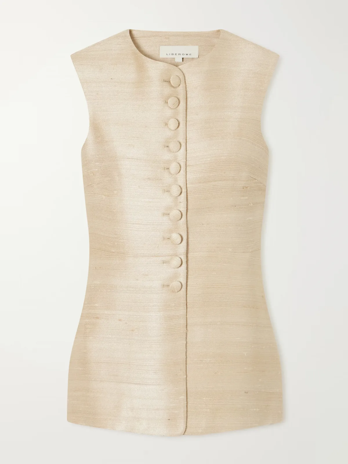 Vania Silk-Blend Dupioni Vest by LIBEROWE