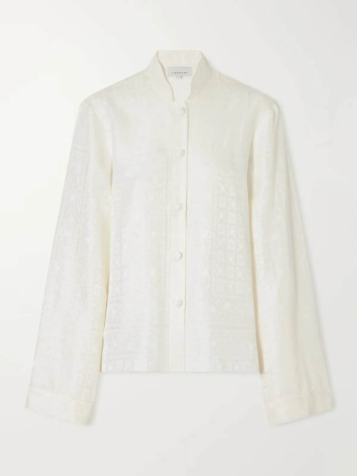 Nisha Silk-Jacquard Shirt by LIBEROWE