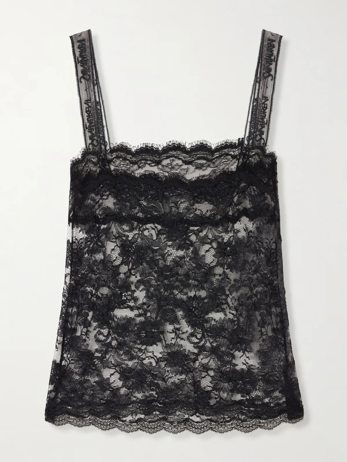 Dentelle Ramure Fleurie Scalloped Ace Tank by SAINT LAURENT
