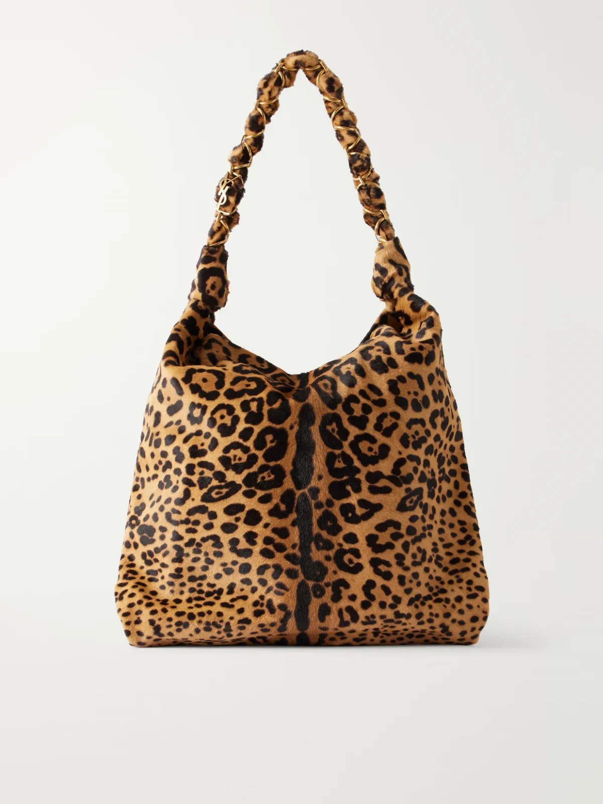 Amalia Leopard-Print Calf Hair Shoulder Bag by SAINT LAURENT