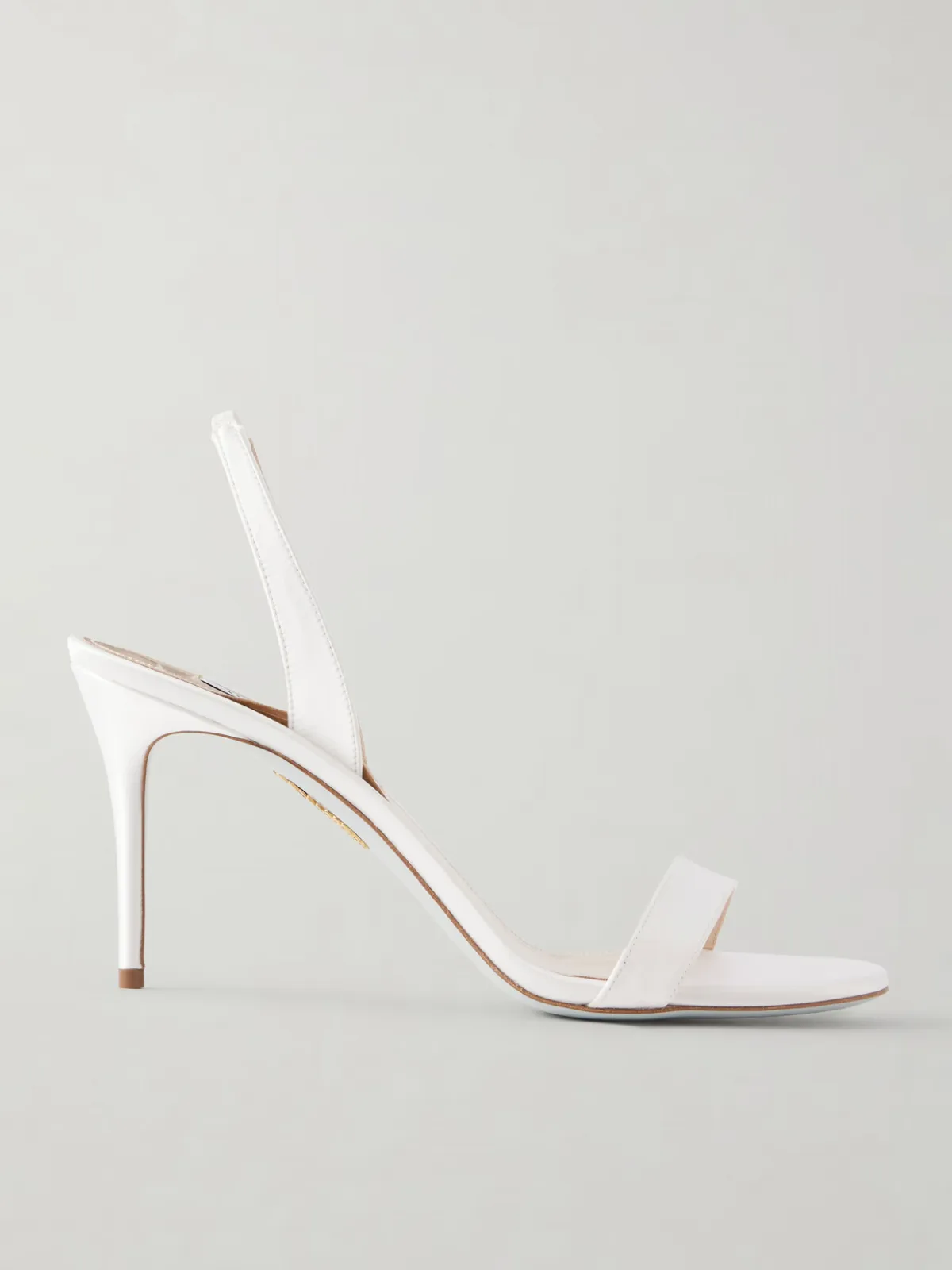 So Nude 85 Satin Slingback Sandals by Aquazzura