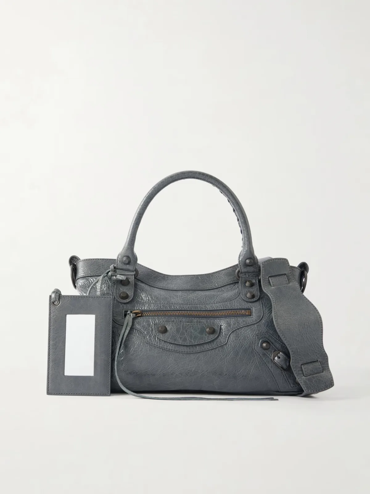 Le City Crinkled-Leather Shoulder Bag by Balenciaga