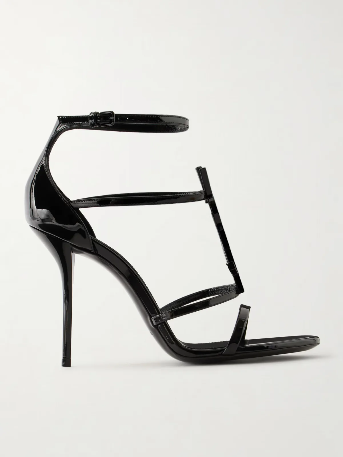 Cassandra 100 Patent-Leather Sandals by SAINT LAURENT