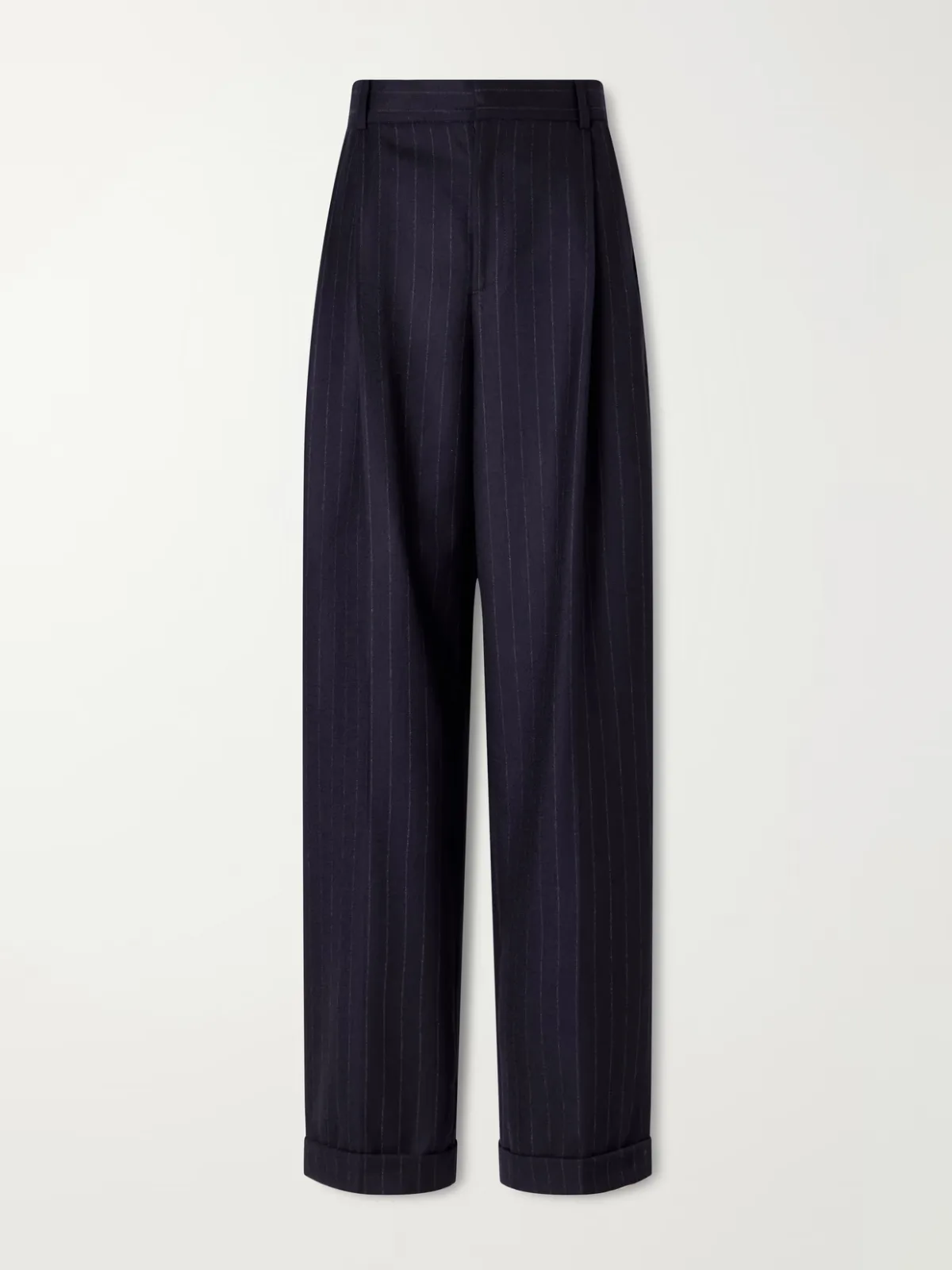 Pinstriped Fresco-Wool Straight-Leg Pants by Polo Ralph Lauren