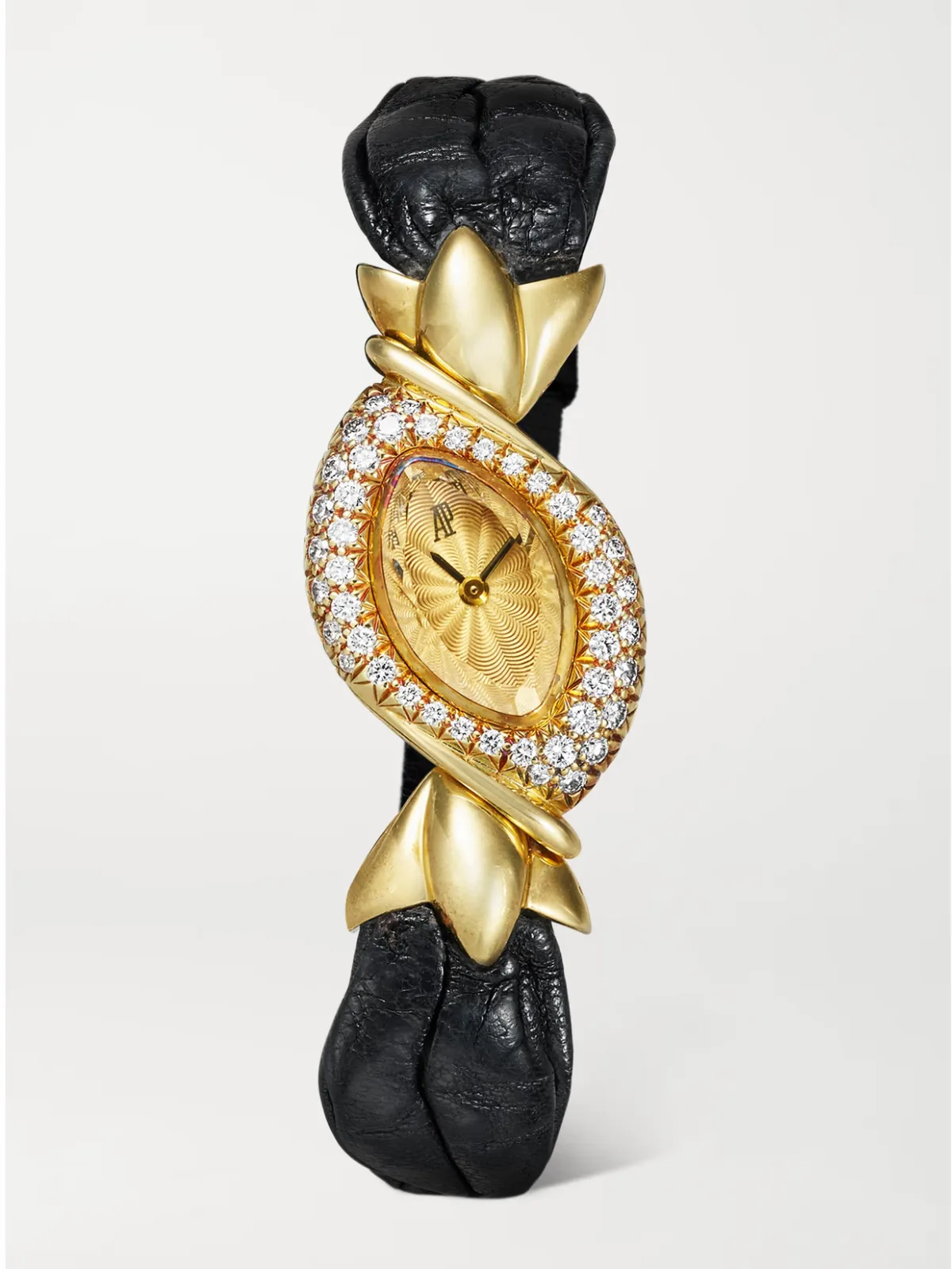 Stephanie Windsor + Audemars Piguet Vintage 1986 Baroque Quartz-Movement 18-Karat Gold and Diamond Watch (6.5" Wrist) by Stephanie Windsor