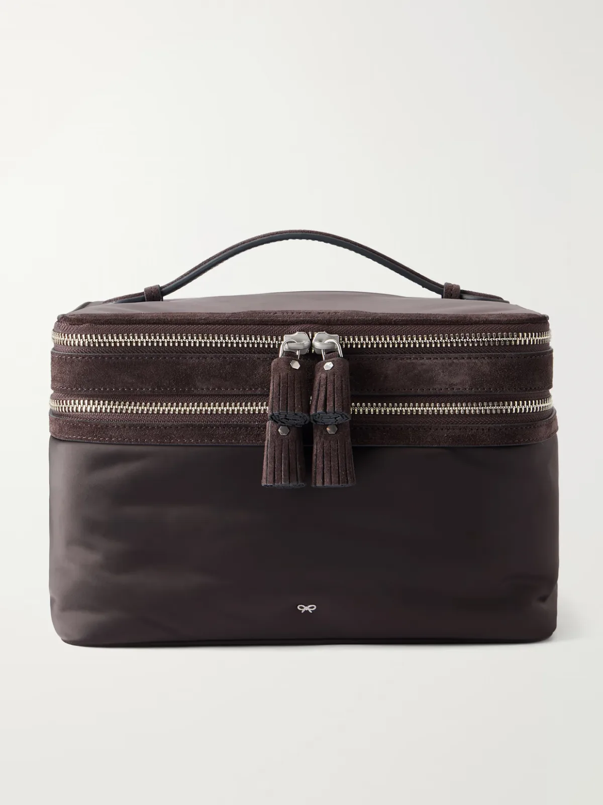 Suede-Trimmed Shell Vanity Case