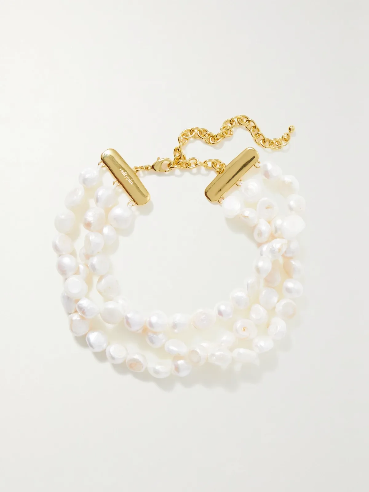 Nora Gold-Tone Pearl Choker by Cult Gaia