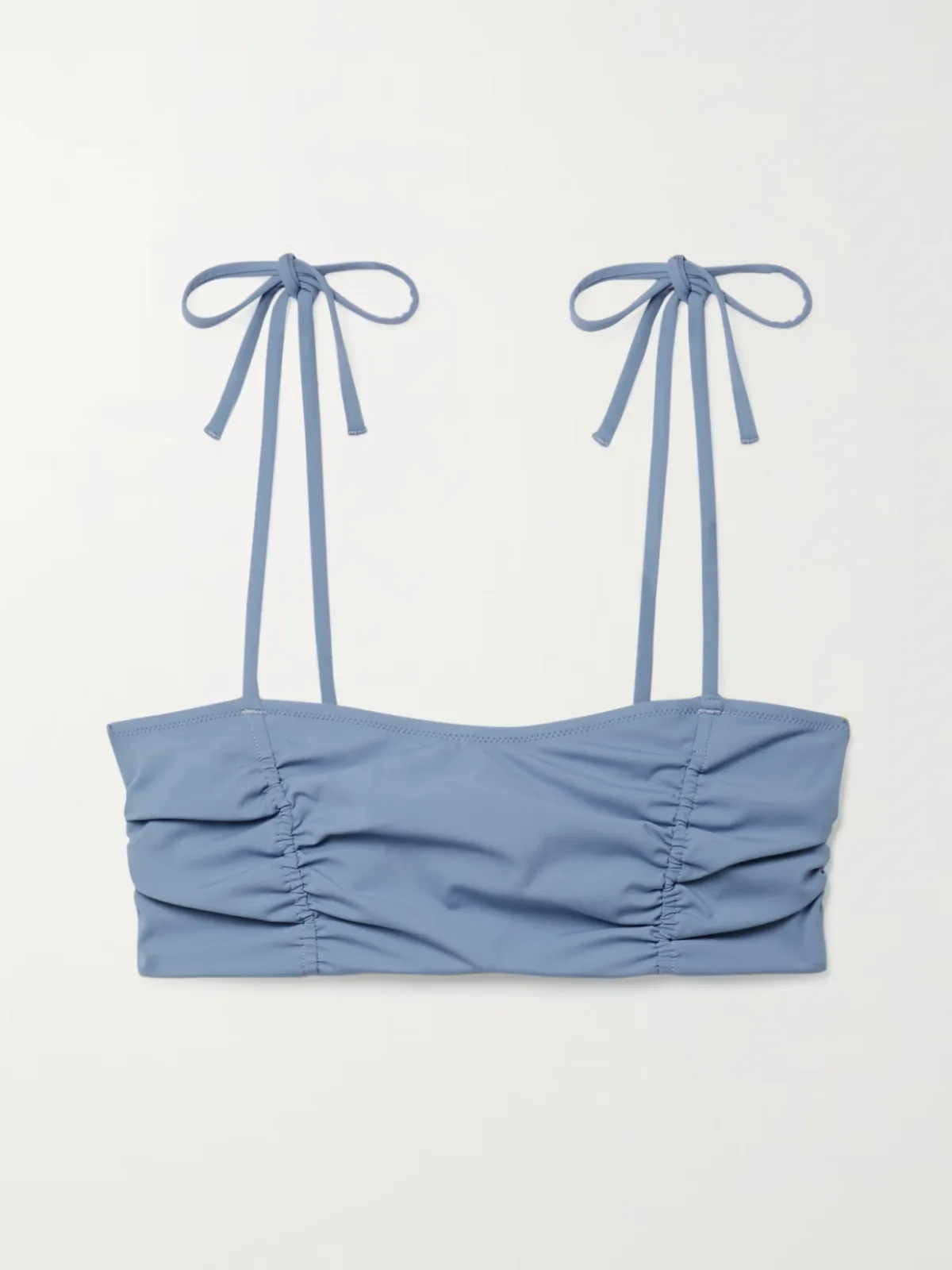 Evarae + Net Sustain Grace Ruched Stretch-Econyl Bikini Top by EVARAE